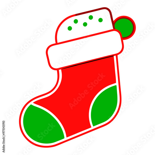 Festive Christmas Stocking Icon