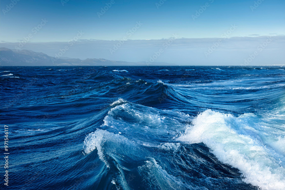 A stunning and dynamic capture of powerful ocean waves crashing and ...