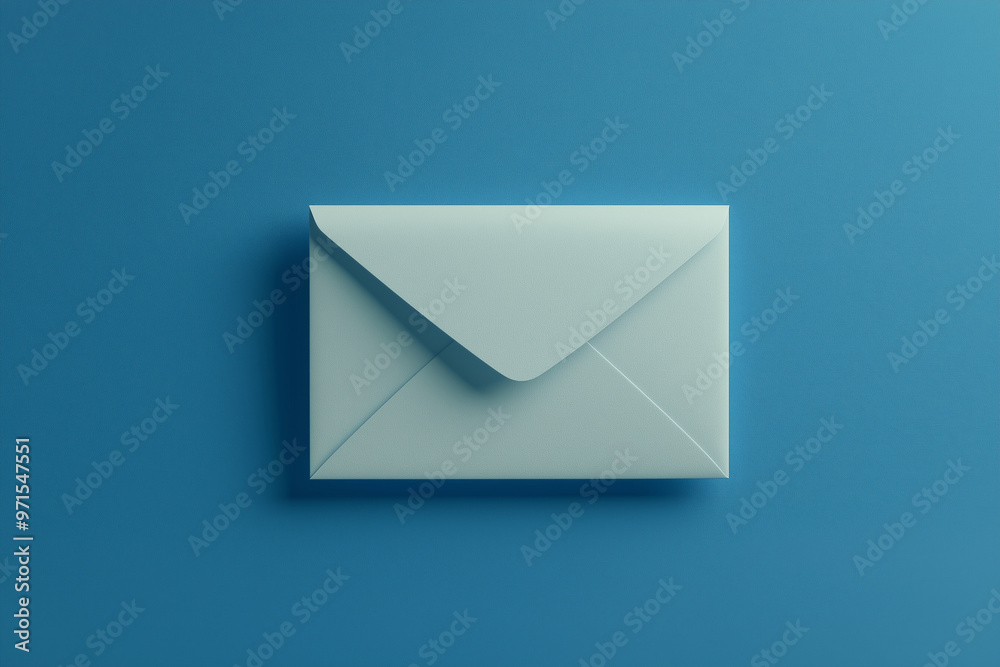mail icon on blue background mail icon on blue background