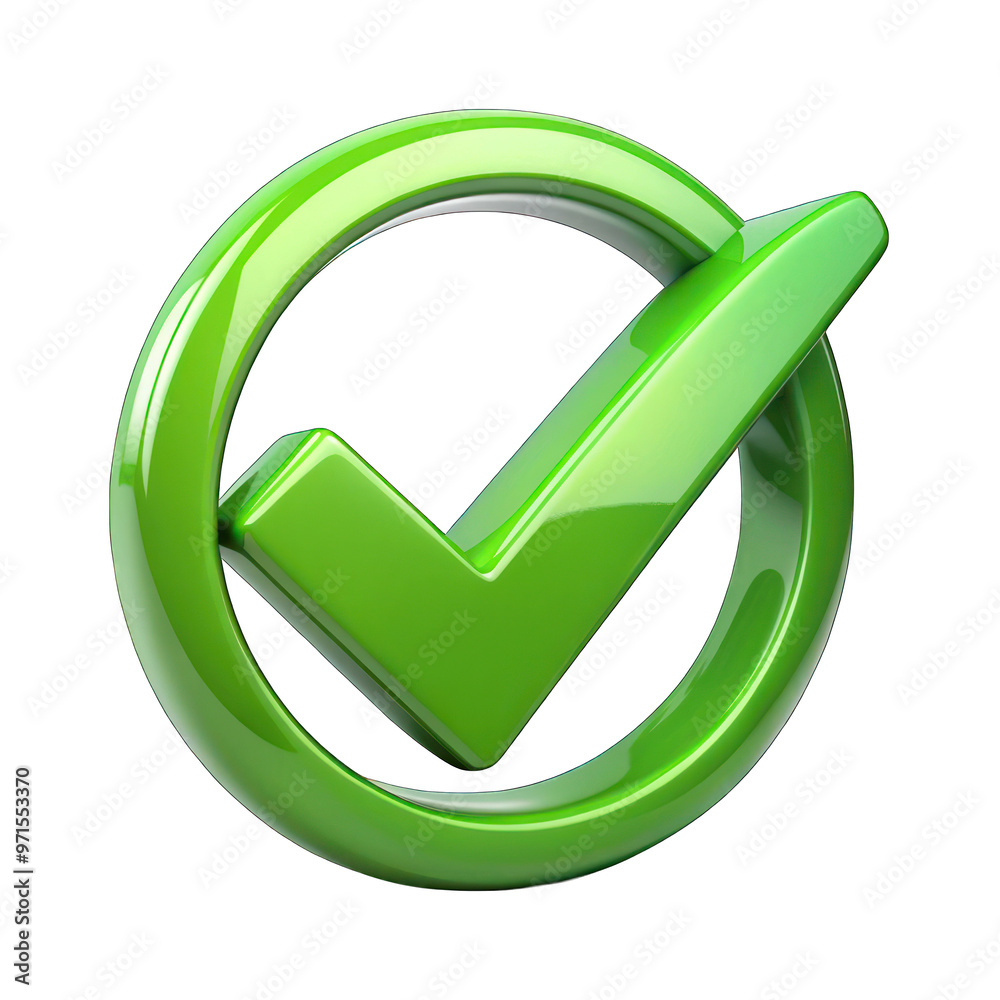 Green check mark symbol floating over dark Green check mark symbol floating over dark
