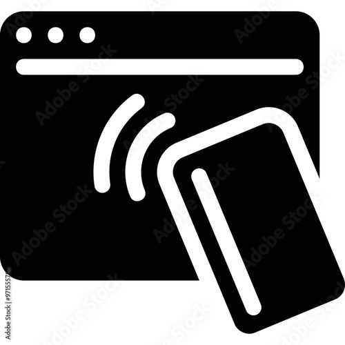 Simple vector icon online payment