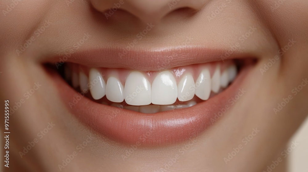 A Closeup of a Perfect Illuminated Smile on a Feminine Face A Closeup of a Perfect Illuminated Smile on a Feminine Face