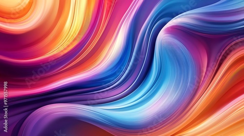 Wallpaper Mural Abstract background with colorful swirling lines. Torontodigital.ca