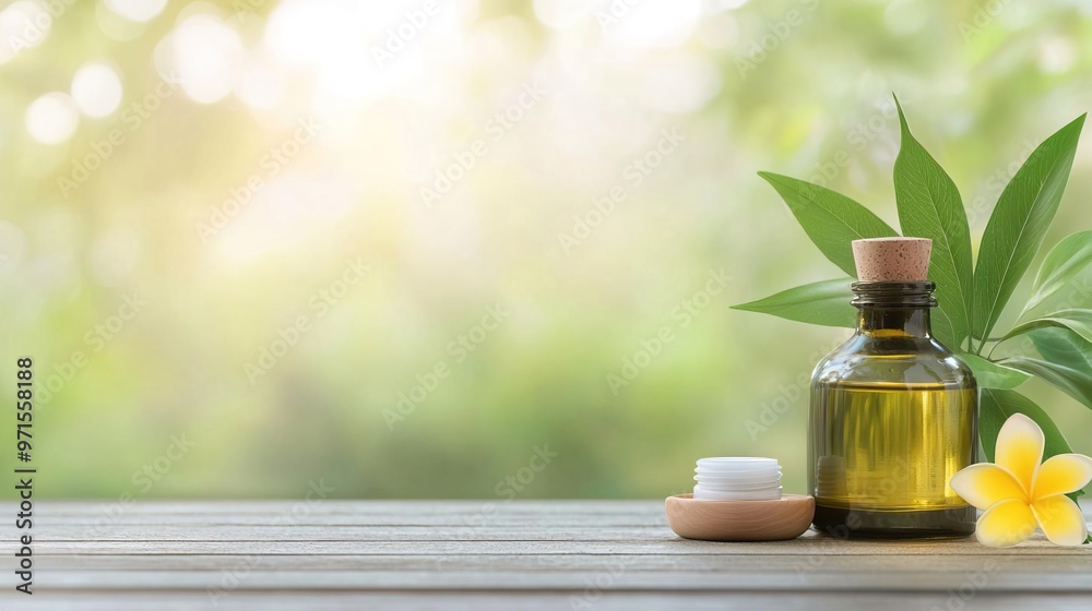 massage oils and tools used in a relief session for a multicultural woman.