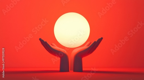 Exceeding Expectations: A radiant figure presenting a glowing product to a customer, with an aura of surprise and delight, symbolizing exceeding customer expectations