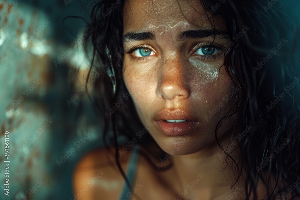 Young woman experiencing sadness and despair Young woman experiencing sadness and despair
