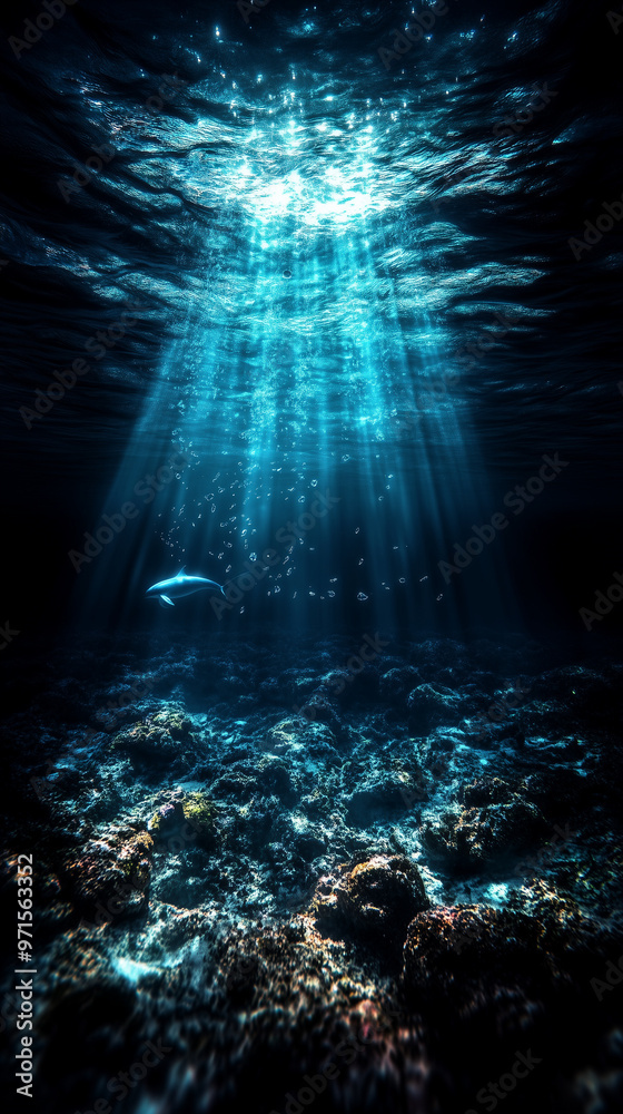 Obraz premium sunset over the river with corrals