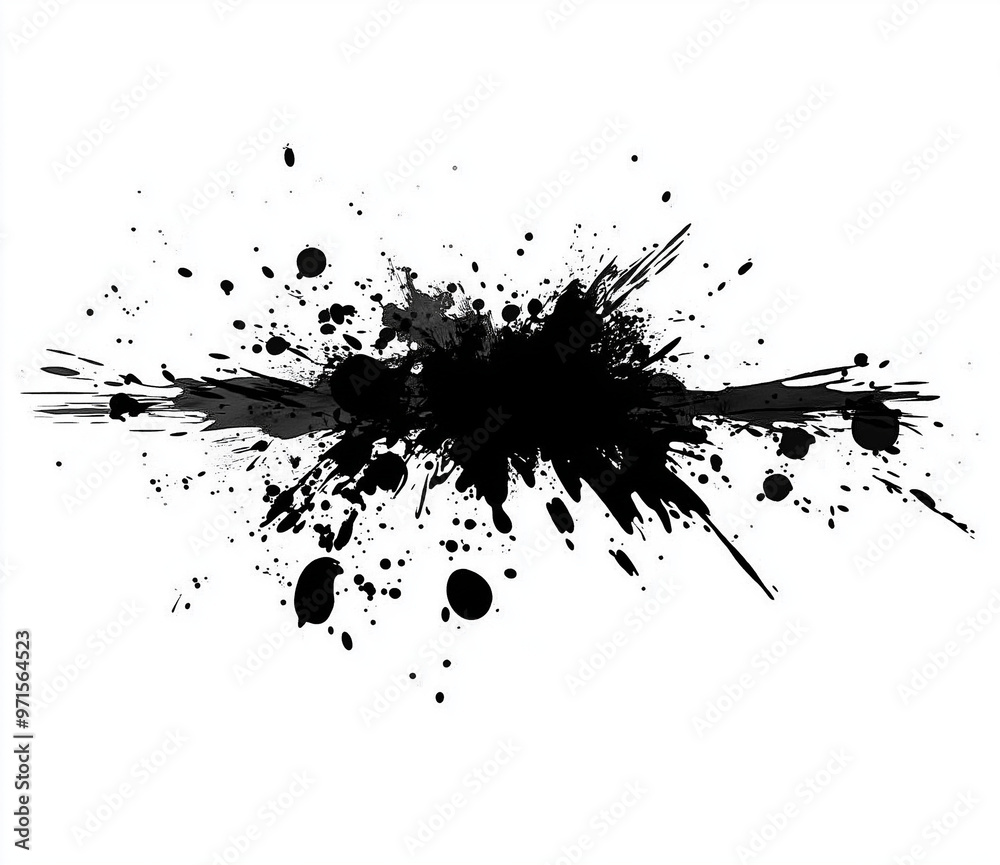 Fototapeta premium a ink splash on a white background.