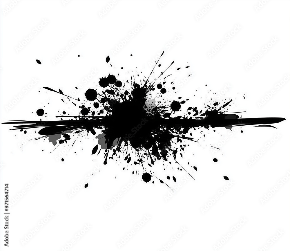 a ink splash on a white backeground a ink splash on a white backeground