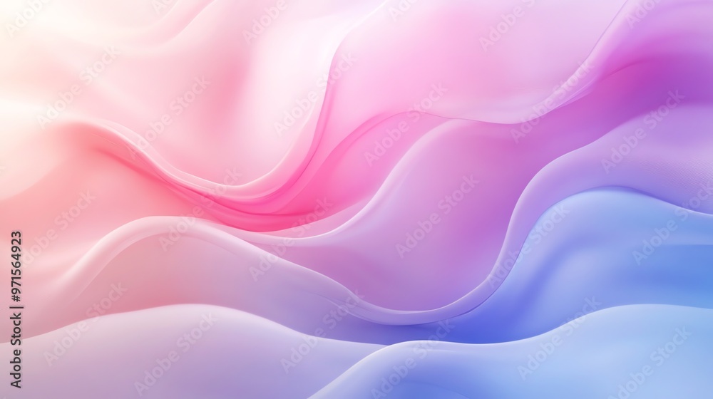 Obraz premium Abstract colorful background with soft, flowing waves.