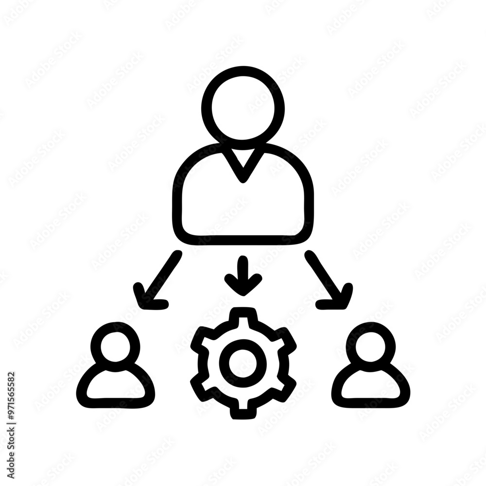 Leadership Management Icon vector art Leadership Management Icon vector art