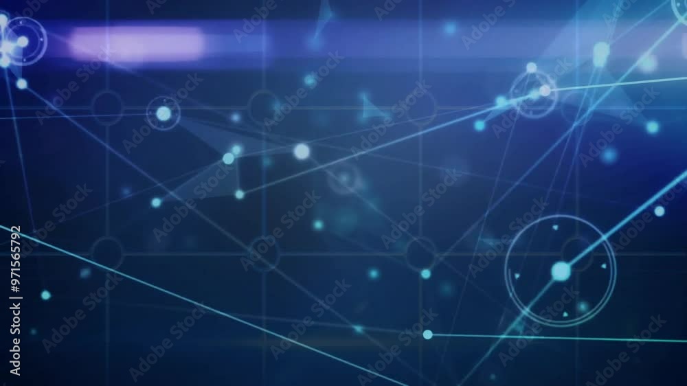 Animation of network of connections over dark background Animation of network of connections over dark background