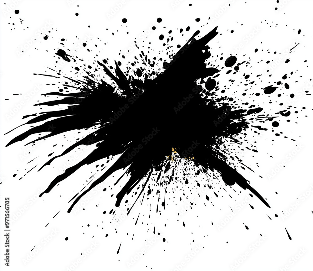 a ink splash on a white backeground a ink splash on a white backeground