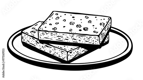 Crumbly mixture of graham crackers and butter used as a crust for cheesecakes or pies, vector illustration art