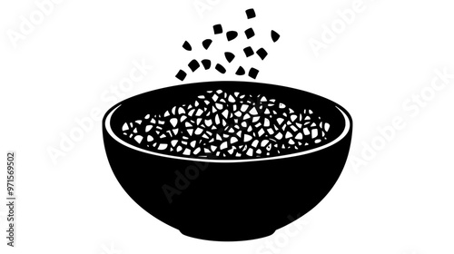 Finely chopped nuts combined with cookie or cake crumbs, used as a topping or crust layer, vector illustration art