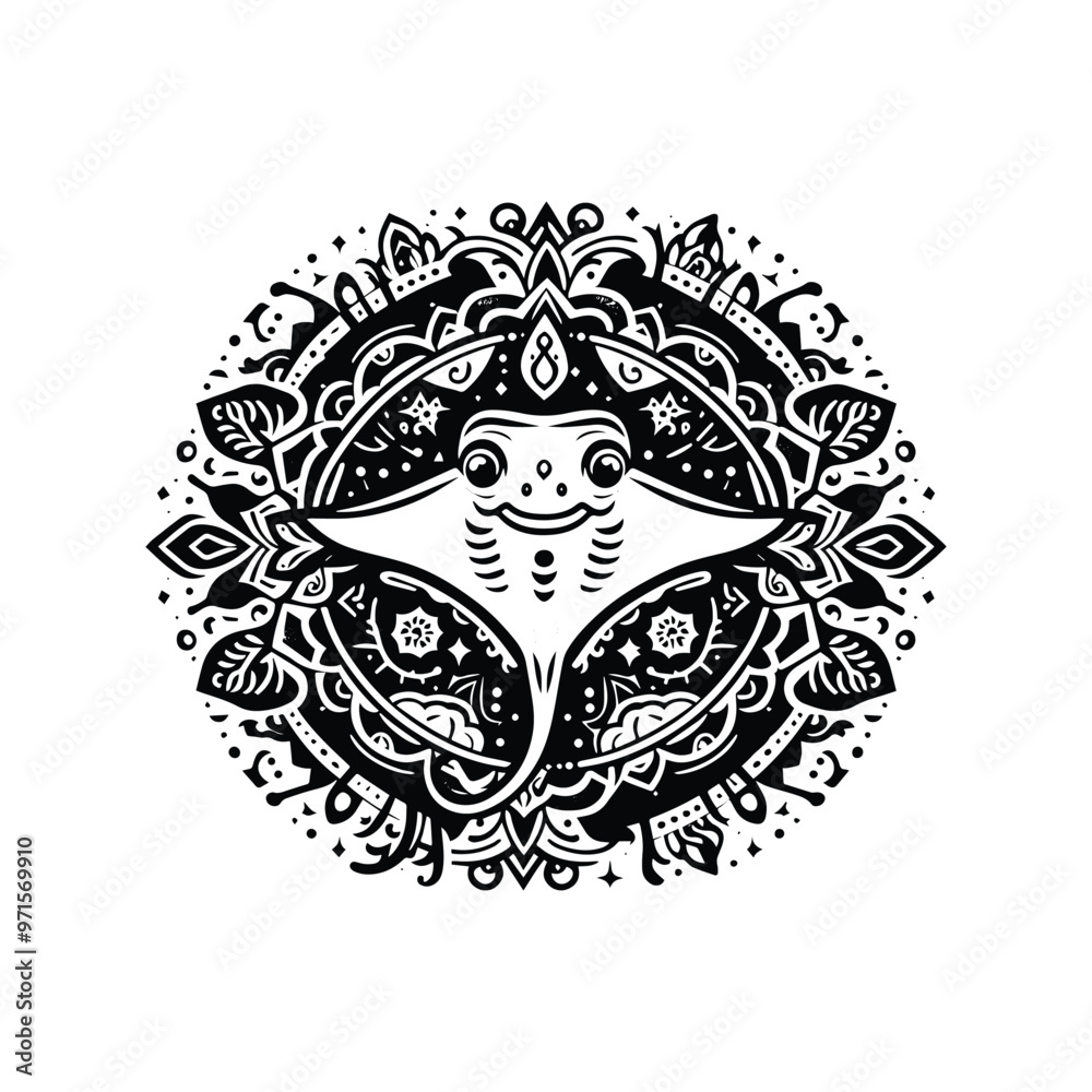 MantaRay fish in bohemian MantaRay fish in bohemian