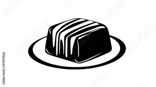Piece of confection molded into shapes with smooth surface and precise detailing, vector illustration art