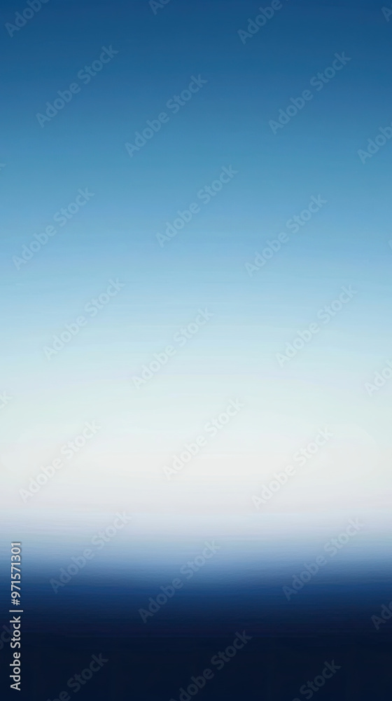 Fototapeta premium A serene gradient background shifting from dark navy to light blue evokes calmness