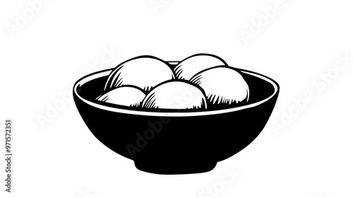 Soft, smooth blend of eggs and milk, used in pies or as a standalone dessert, vector illustration art