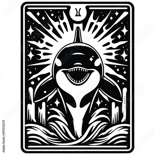 orca fish in Tarot card