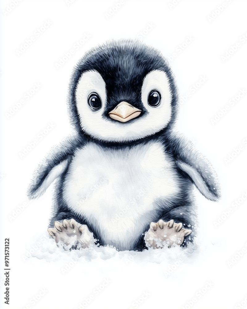 a wathercolor penguin a wathercolor penguin