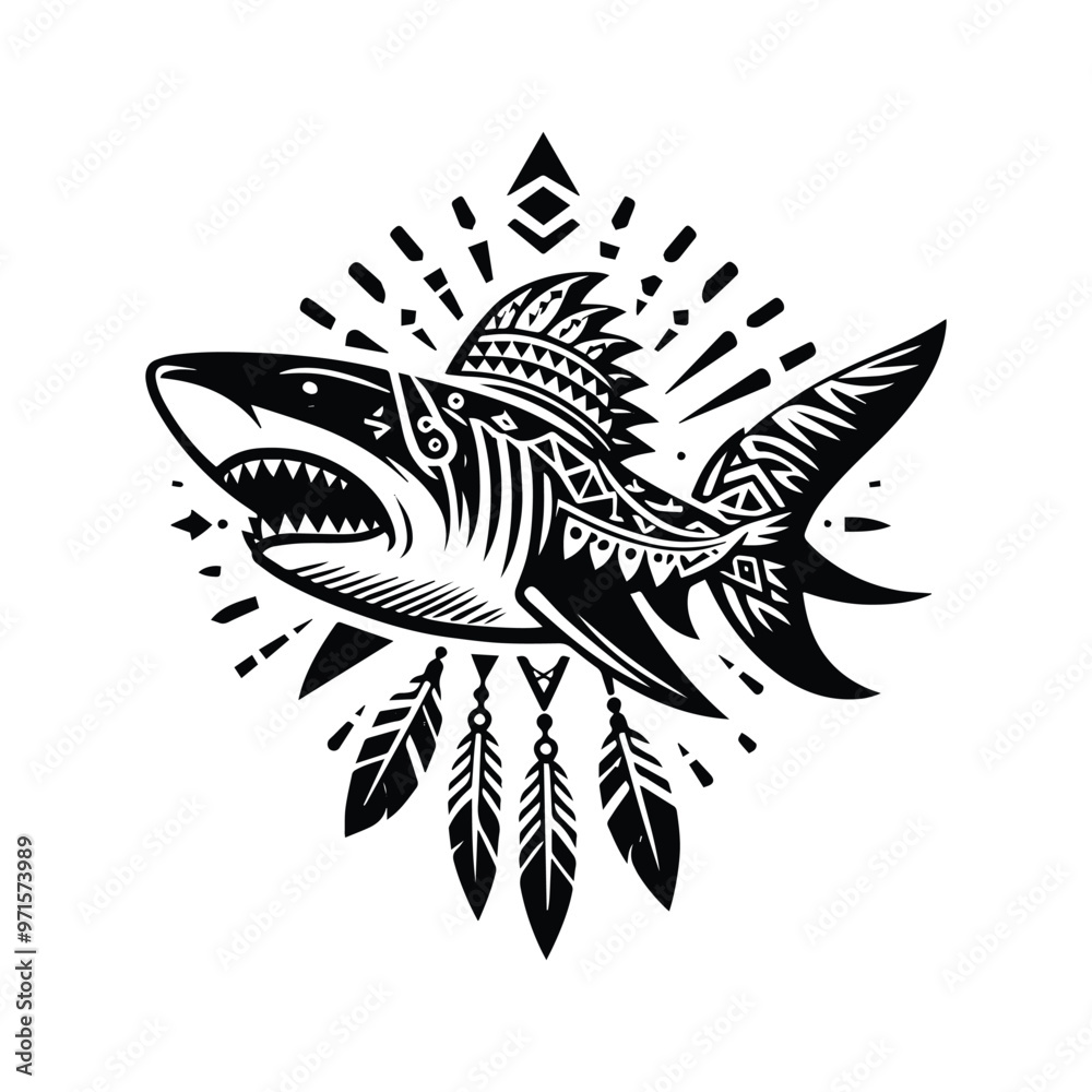 Fototapeta premium Shark fish in bohemian