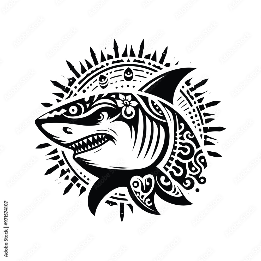 Shark fish in bohemian Shark fish in bohemian