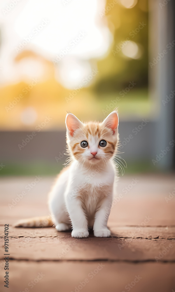 Obraz premium cat on the wall