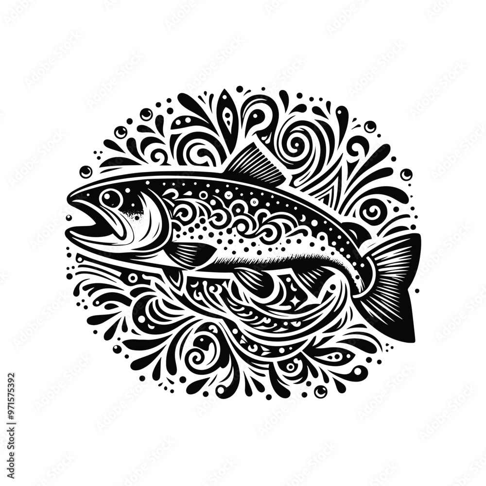 Trout fish in bohemian