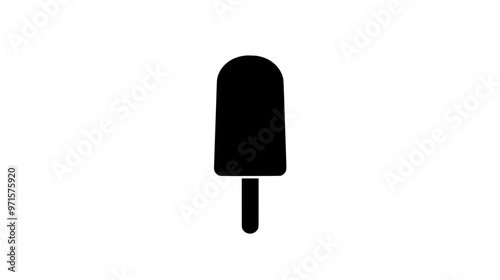 Creamy popsicle on a flat surface, no visible decorations or additional elements, vector illustration art