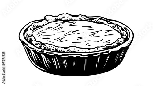 Crushed graham crackers mixed with butter, used as a base layer in pies and tarts, vector illustration art