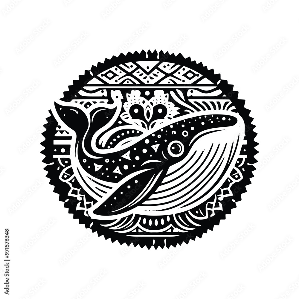 Whale fish in bohemian Whale fish in bohemian