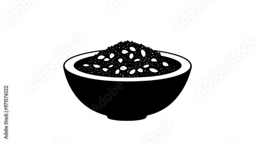 Finely ground nuts mixed with crumbs, used as a crust or topping for pastries and desserts, vector illustration art