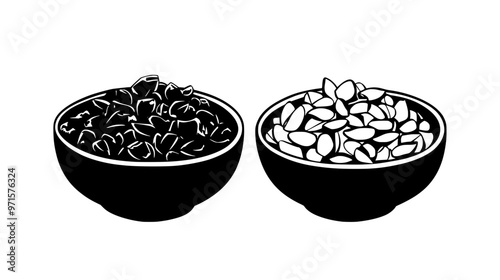 Finely chopped nuts combined with cookie or cake crumbs, used as a topping or crust layer, vector illustration art