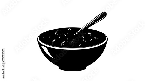 Gel-like substance created from simmered fruit and sweetener, used as a topping, vector illustration art