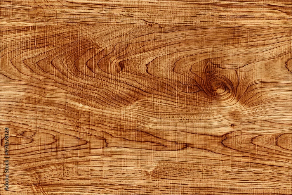 Fototapeta premium Wooden oak surface showcasing intricate grain patterns and textures. The warm tones of the wood create a natural and inviting appearance, ideal for backgrounds or design elements.