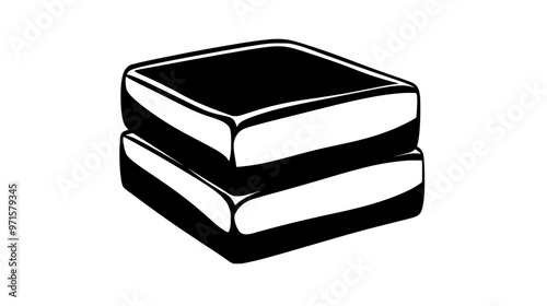 Soft, thick blend of butter and sugar, often used as a decorative and flavorful layer, vector illustration art