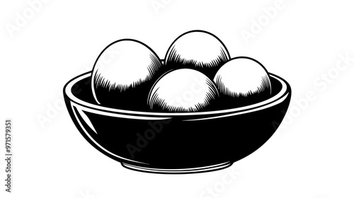 Soft, smooth blend of eggs and milk, used in pies or as a standalone dessert, vector illustration art