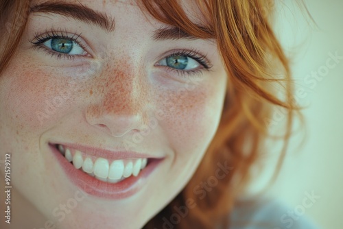 Woman with freckles