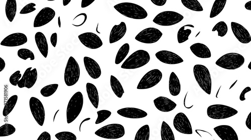 Close-up of almond-based sweet with dense texture and scattered almond fragments, vector illustration art