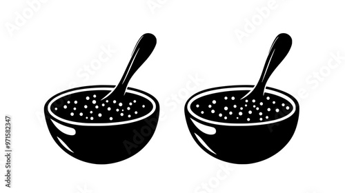 Cooked fruit and sugar mixture, thickened into a spreadable substance for use in baking, vector illustration art