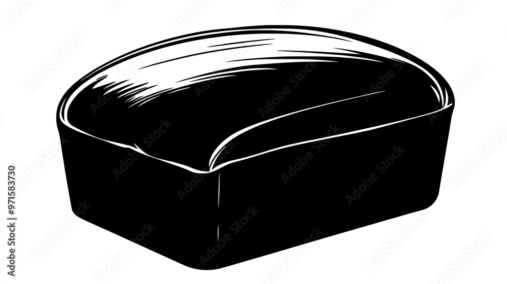 Plain, uncut pound cake resting on a flat surface, vector illustration art Plain, uncut pound cake resting on a flat surface, vector illustration art