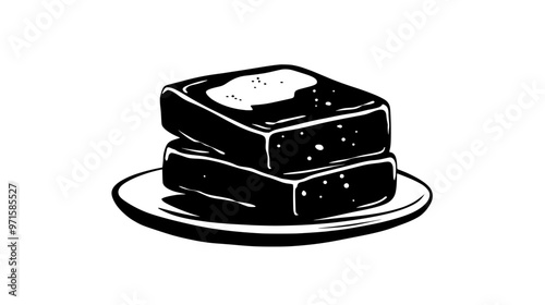 Thick, sweet spread made from butter and sugar, applied to cakes or cookies, vector illustration art