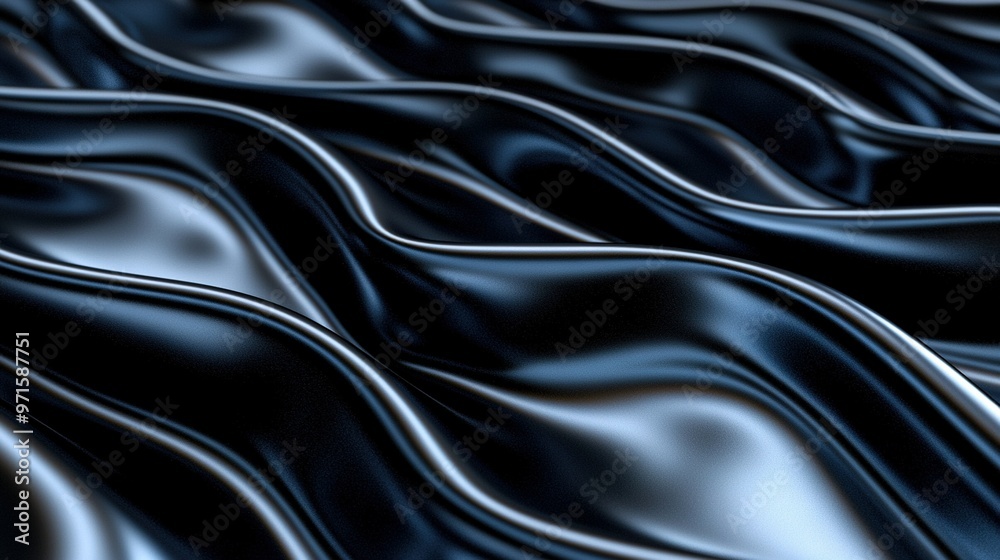 Obraz premium A detailed shot of undulating texture featuring monochromatic pattern on top and base
