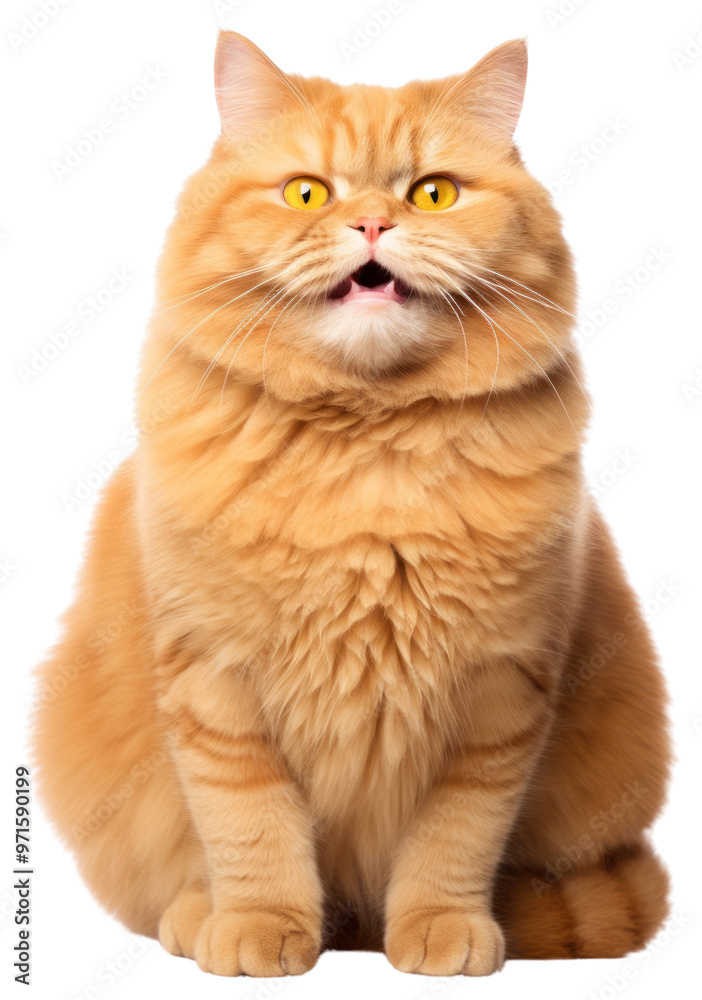 Obraz premium PNG Orange cat animal mammal angora.