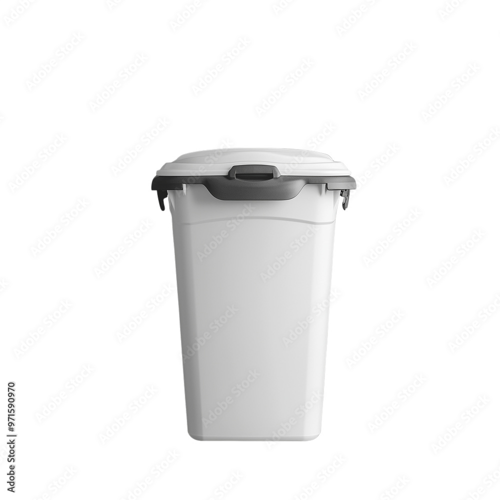 transparent plastic trash bin with a lid isolated on transparent background for waste disposal transparent plastic trash bin with a lid isolated on transparent background for waste disposal