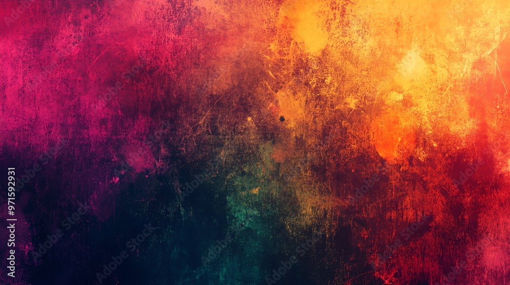 A grunge style background with red, orange and teal colors. A grunge style background with red, orange and teal colors.