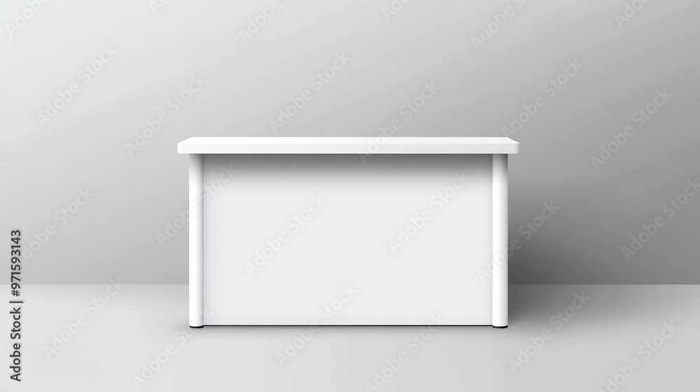 White Portable Exhibition Counter. White Portable Exhibition Counter.