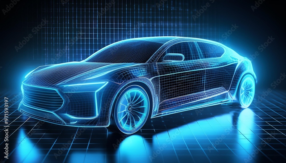 blue car on black blue car on black