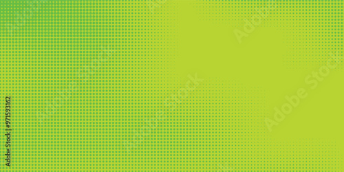 Dots halftone yellow green color pattern gradient texture background.